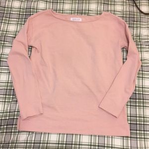 Everlane dusty pink boat neck sweatshirt